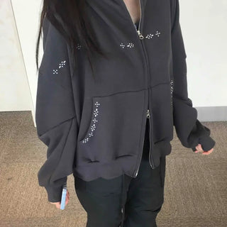 Minimalist Plain Basic Zip-up