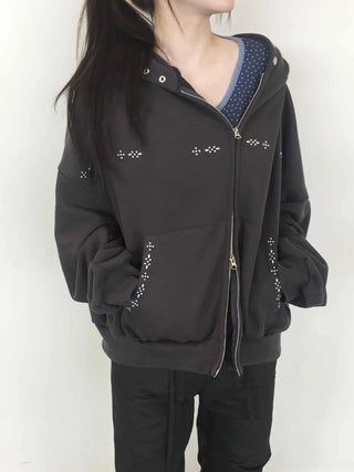 Minimalist Plain Basic Zip-up