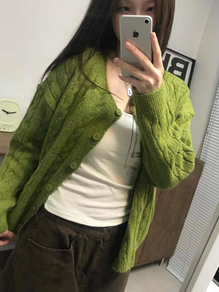 Soft Feminine Loose Fit Cardigan for Transitional Season