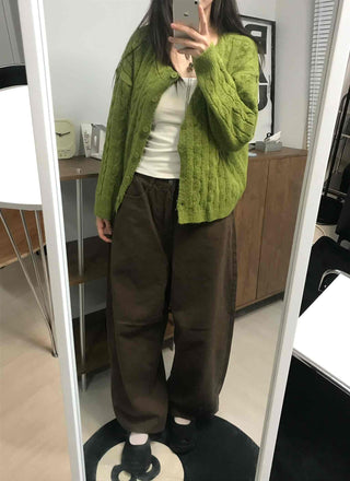 Soft Feminine Loose Fit Cardigan for Transitional Season