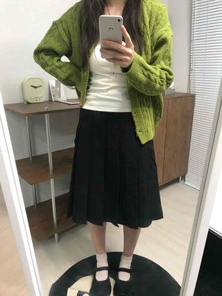 Soft Feminine Loose Fit Cardigan for Transitional Season