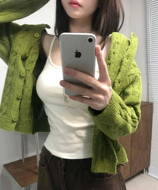 Soft Feminine Loose Fit Cardigan for Transitional Season