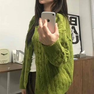Soft Feminine Loose Fit Cardigan for Transitional Season