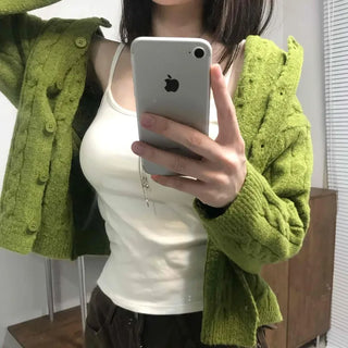 Soft Feminine Loose Fit Cardigan for Transitional Season