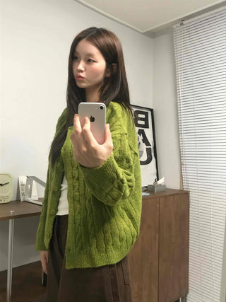 Soft Feminine Loose Fit Cardigan for Transitional Season