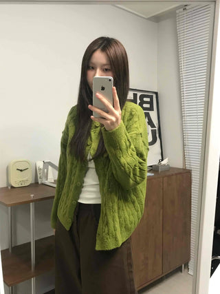 Soft Feminine Loose Fit Cardigan for Transitional Season