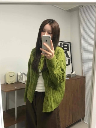 Soft Feminine Loose Fit Cardigan for Transitional Season