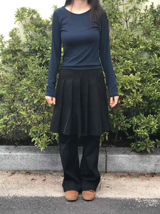 Casual Ribbed Cotton Plain Long Sleeve T-shirt