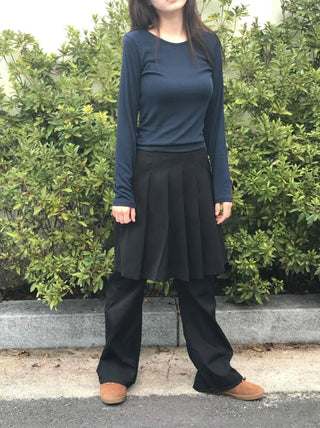 Casual Ribbed Cotton Plain Long Sleeve T-shirt