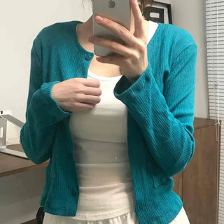 Antique Vintage Cotton Brushed Cardigan