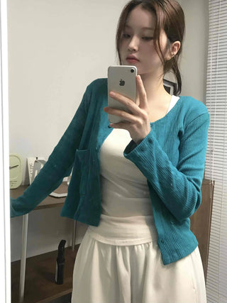 Antique Vintage Cotton Brushed Cardigan