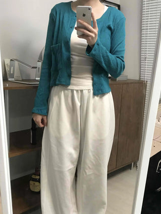 Antique Vintage Cotton Brushed Cardigan