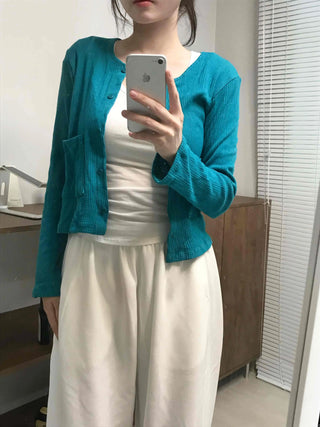Antique Vintage Cotton Brushed Cardigan