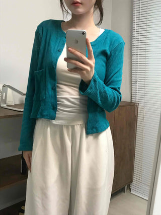 Antique Vintage Cotton Brushed Cardigan