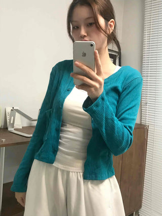 Antique Vintage Cotton Brushed Cardigan