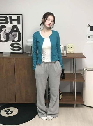 Antique Vintage Cotton Brushed Cardigan