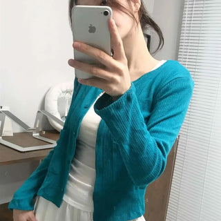 Antique Vintage Cotton Brushed Cardigan