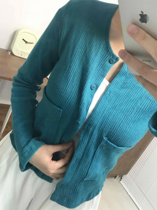 Antique Vintage Cotton Brushed Cardigan