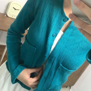 Antique Vintage Cotton Brushed Cardigan