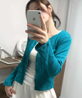 Antique Vintage Cotton Brushed Cardigan