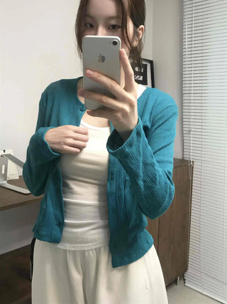 Antique Vintage Cotton Brushed Cardigan