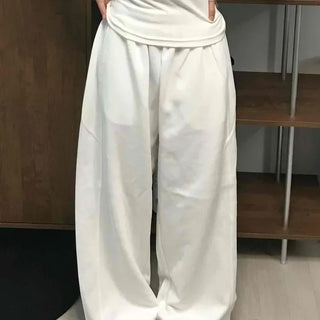 Minimalist Plain Cotton Long Pants