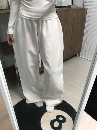 Minimalist Plain Cotton Long Pants