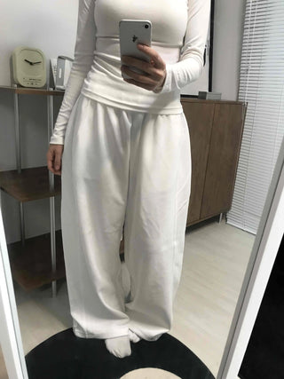 Minimalist Plain Cotton Long Pants
