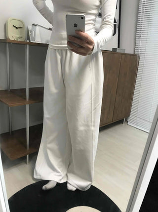 Minimalist Plain Cotton Long Pants