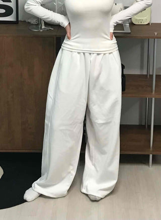 Minimalist Plain Cotton Long Pants