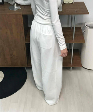 Minimalist Plain Cotton Long Pants