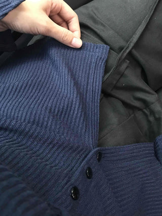 Minimal Ribbed Plain Knit Cardigan
