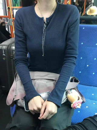 Minimal Ribbed Plain Knit Cardigan