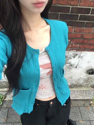 Hip Vintage Cotton Brushed Cardigan