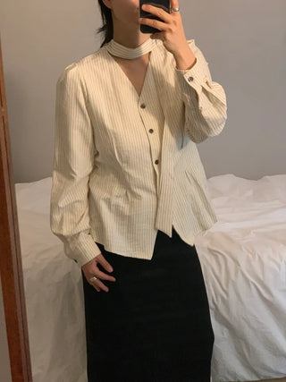 Rouge Tie Suede Shirt