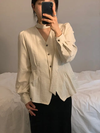 Rouge Tie Suede Shirt