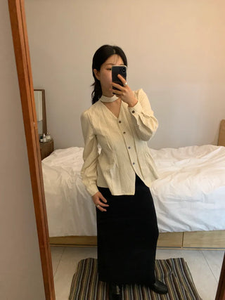 Rouge Tie Suede Shirt