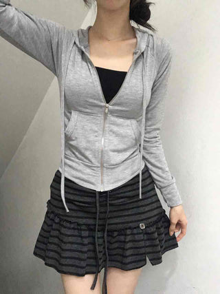 Minimal Zipper Line Zip-up