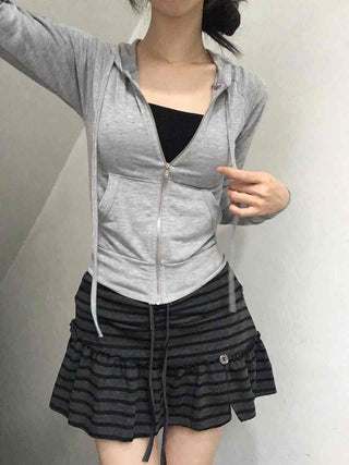 Minimal Zipper Line Zip-up