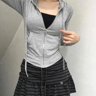 Minimal Zipper Line Zip-up