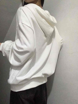 Comfortable Number Lettering Zip-up