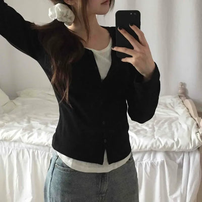 Simple Layered Cardigan