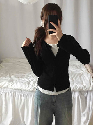 Simple Layered Cardigan