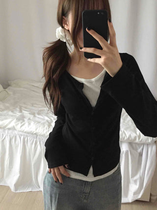 Simple Layered Cardigan
