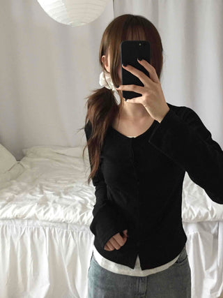 Simple Layered Cardigan