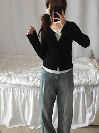 Simple Layered Cardigan