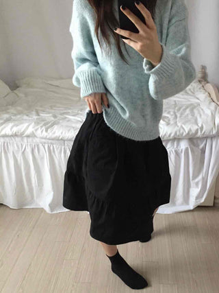 Natural Wool/Wool Round Neck Knit