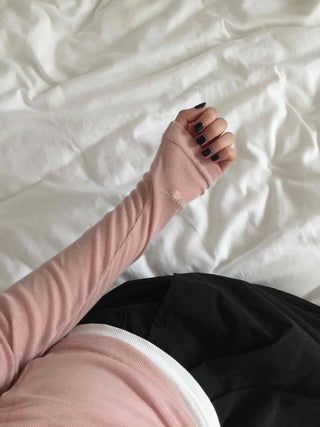 See-through Round Neck Basic Long Sleeve T-shirt