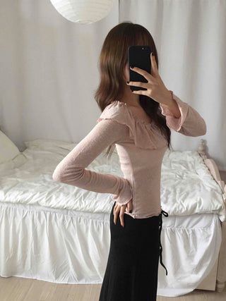 Feminine Frill Long Sleeve T-shirt