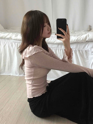 Feminine Frill Long Sleeve T-shirt